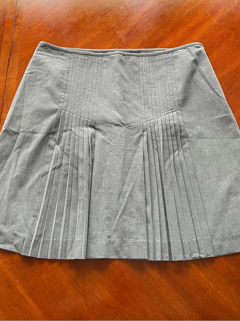 Worthington Gray Pleated A-Line Skirt